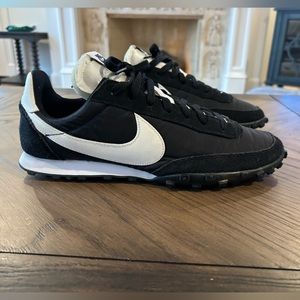Nike Waffle Racer.  Size 10.5.  Black/white.  Rare.  Excellent condition.